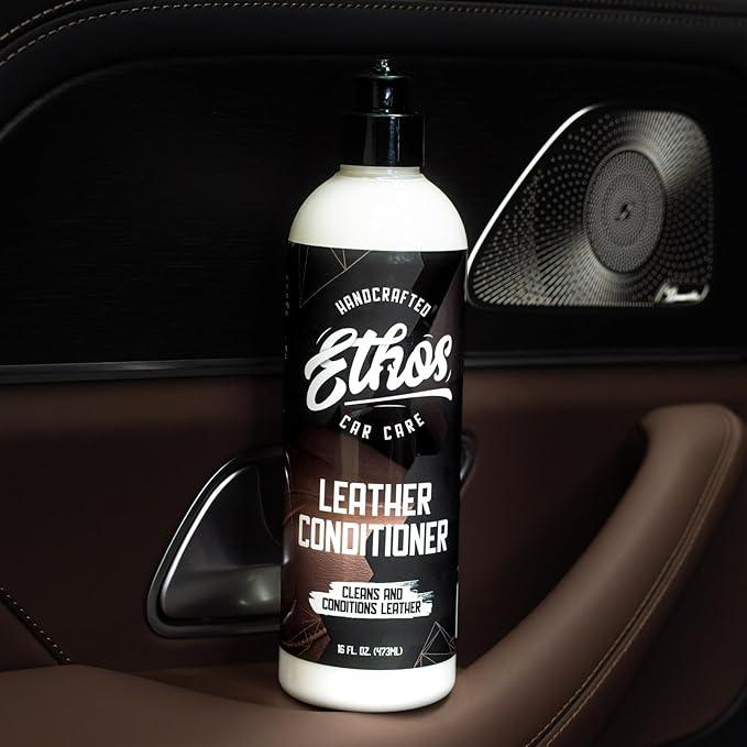Ethos Car Leather Cleaner and Conditioner 16oz – Leather Seat Cleaner & Conditioner with UV Protection for Car Interior, Couch, Jacket, Boots – Cleans and Conditions Vinyl & Plastic Surfaces - NeatNest