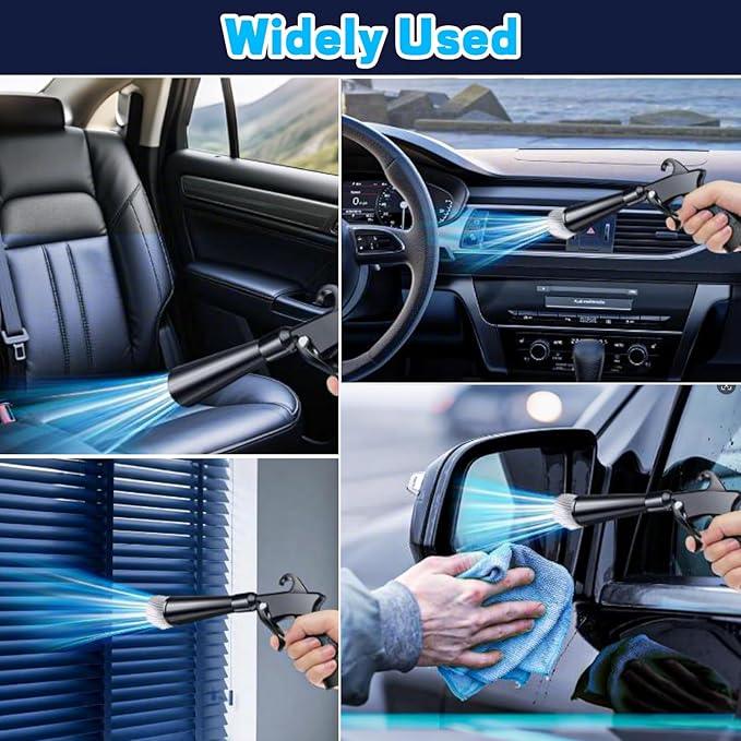 JUSTHERE Detailing Car Cleaning Gun Interior Dryer Air Blow Gun, High Pressure Blower Gun with 5 Pcs Brushes for Auto Carpet Seats Dashboard Console Cleaning - NeatNest