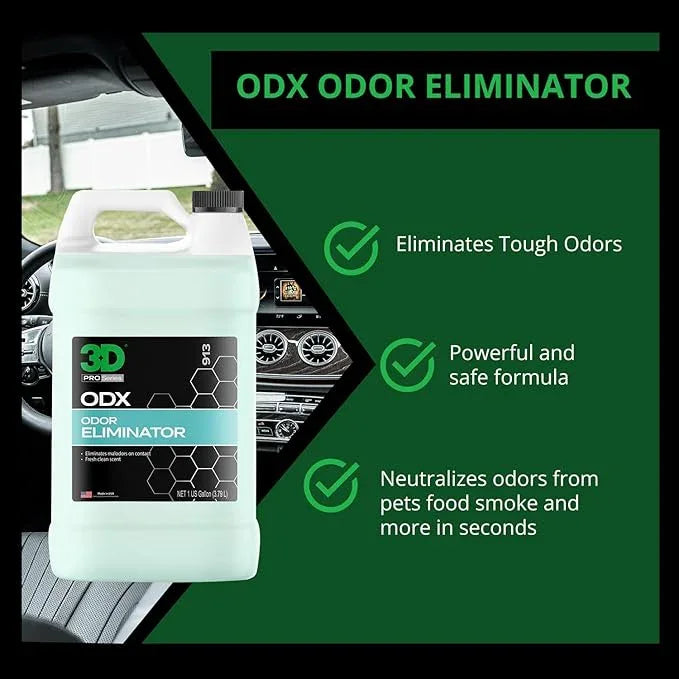 3D ODX - Automotive Odor Eliminator - Deodorizes Pet, Food, Smoke, & Other Linger Odors - Fresh Clean Scent - Great for Car, Home, Office Use - NeatNest