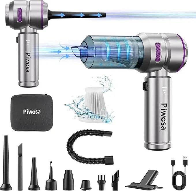 Handheld Vacuum Cordless, Car Vacuum Cleaner with Brushless Motor, Strong Suction Vacuum & Compressed Air Dusters with LED Light, Type C Port, Wireless Mini Portable Hand Vacuum Blower for Home, Pet - NeatNest