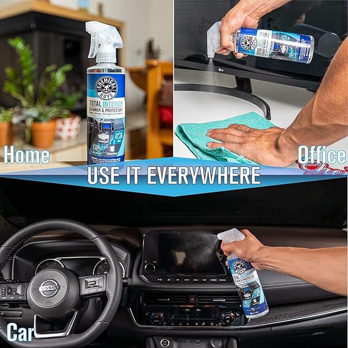 Chemical Guys SPI22016 Total Interior Cleaner and Protectant, Safe for Cars, Trucks, SUVs, Jeeps, Motorcycles, RVs & More, 16 fl oz (Pack of 2) - NeatNest