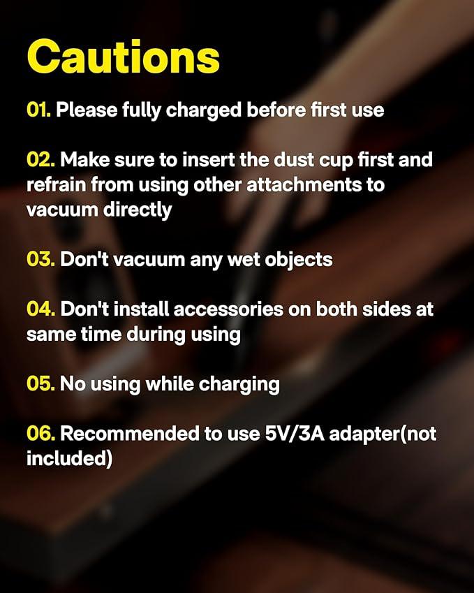 HOTO Handheld Vacuum Cleaner Cordless, Desk Vacuum Cleaner Compressed Electric Air Duster 15000Pa Suction, 4-in-1 Portable Vortex Vacuum Dust Buster Air Blower for Computer, Keyboard - NeatNest