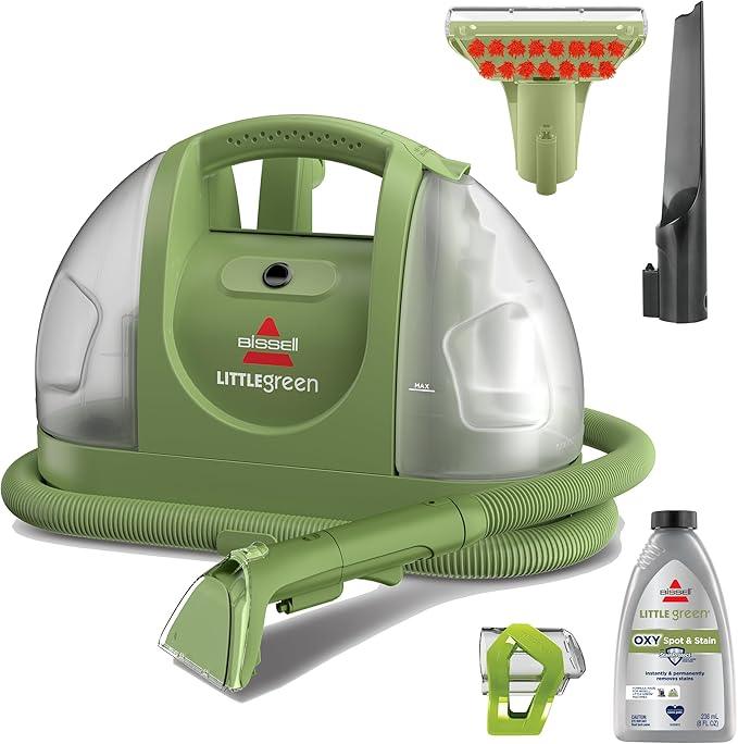 BISSELL Little Green Multi-Purpose Portable Carpet and Upholstery Cleaner, Car and Auto Detailer, with Exclusive Specialty Tools, Green, 1400B - NeatNest