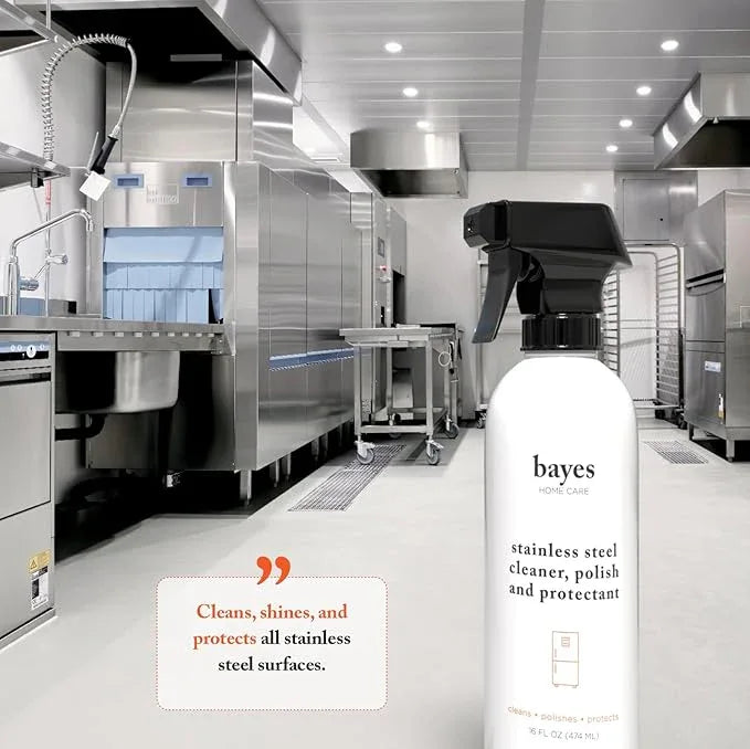 Bayes High-Performance Stainless Steel Cleaner Spray, Polish, and Protectant - Indoor & Outdoor Stainless Cleaner - Stainless Steel Sink Cleaner 16oz - NeatNest