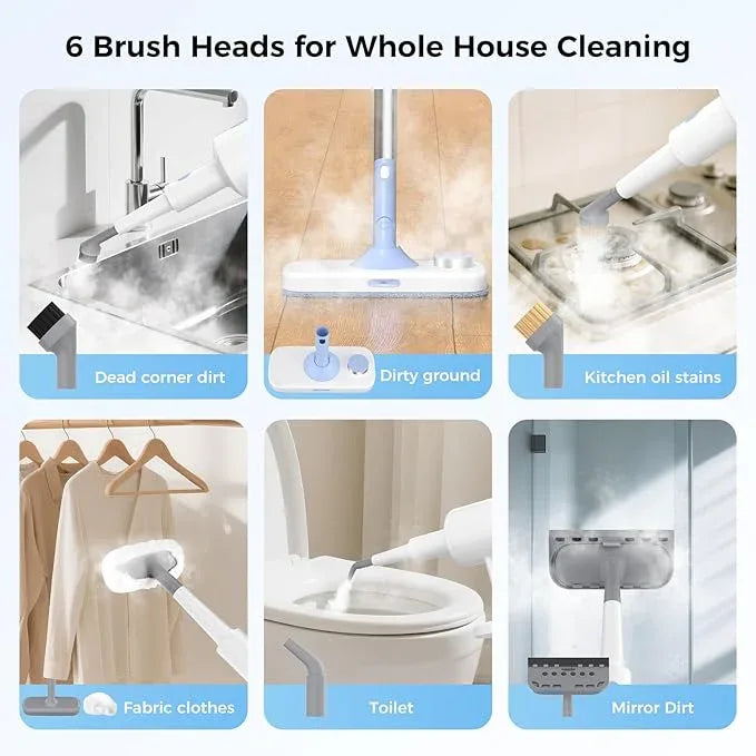 10 in 1 Floor Steamer with Detachable Handheld Steam Cleaner Perfect for Hardwood Floors, Clothes, Windows, Tiles, Furniture, Carpet, Whole Home Use,Steam Mop for Floor Cleaning - NeatNest