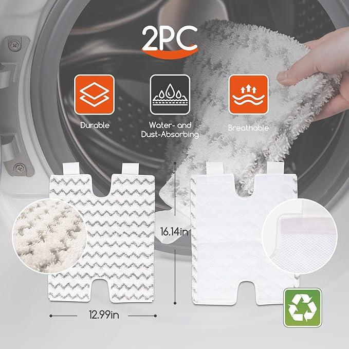 Steam Mops for Floor Cleaning, Unique Double-Sided Flip Design, 15 Seconds Fast Heating，10-in-1 Steam Cleaner for Kitchen, Living Room Wood Floor Tile Cleaning - NeatNest