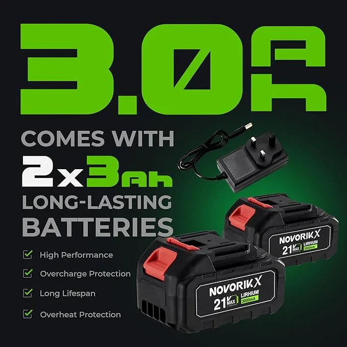 20V Cordless Leaf Blower, 30000RPM Handheld Leaf Blower with 2 X 3.0Ah Batteries & Charger, 55m/s Lightweight for Lawn Care, Dust, Leaves, Yard – Black - NeatNest