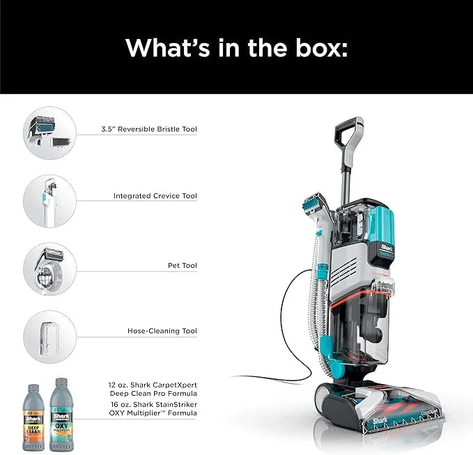 Shark R- EX201 CarpetXpert Upright Carpet, Area Rug & Upholstery Cleaner with StainStriker, Cyan - (Renewed) - NeatNest