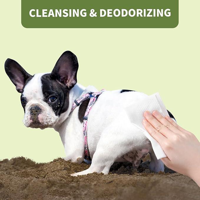 400 Unscented Dog Wipes for Paws and Butt Plant Based Hypoallergenic Pets Cleansing & Deodorizing Anal Gland Hygienic Puppy Wipes for Dogs Face and Body Cat Wipes Cleaning Fur Doggie Wipes Doggy Wipes - NeatNest