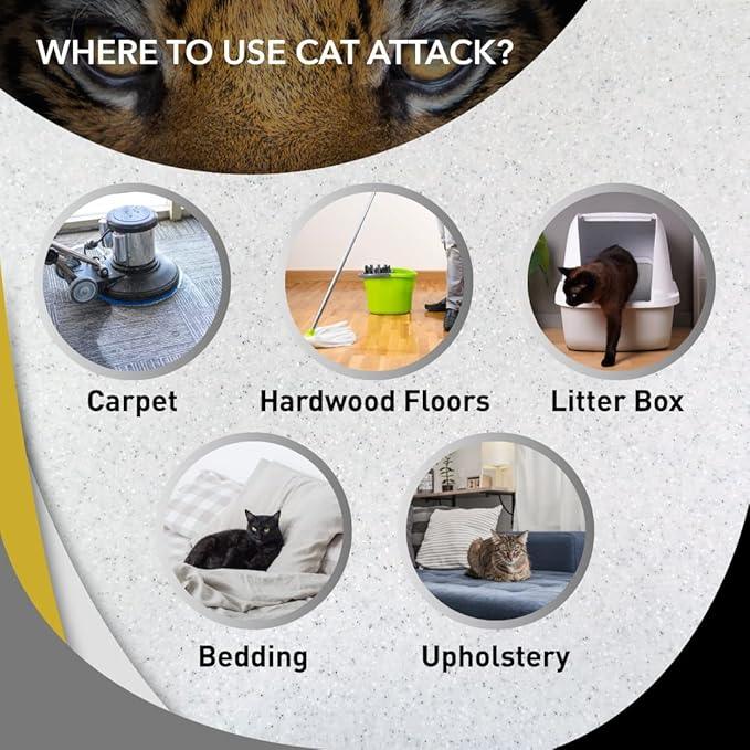 Odorcide Cat Attack Concentrate - Cat Urine Remover for Carpet & Upholstery - Litter Box Odor Eliminator - NeatNest