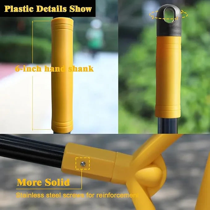 Heavy Duty Commercial Broom, Upgraded Angle Broom for Sweeping Indoor and Outdoor, Perfect Yellow Broom of Kitchen, Garage and Courtyard, Livingroom - NeatNest
