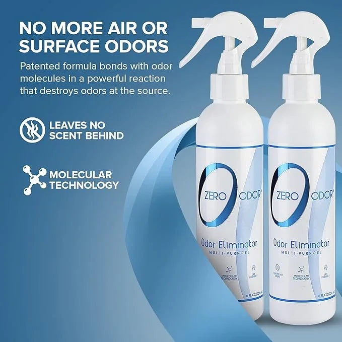Zero Odor - Multi-Purpose Strong Odor Eliminator for Home, Office, Car, Bathroom, Hotel, Room Deodorizer, and Odor Neutralizer, 8oz Two Pack - NeatNest