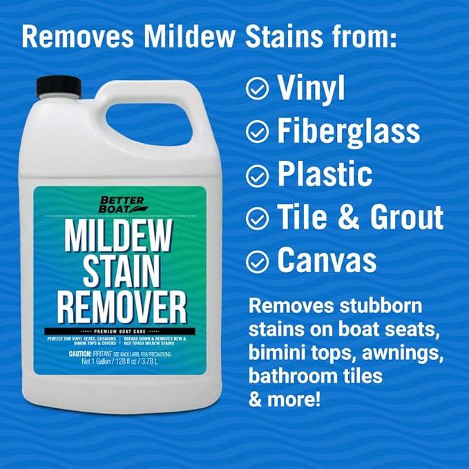 Stain Remover Cleaner, 1 Gallon, for Boat Seats, Fabric, Canvas, Carpet, and Vinyl, Removes Stains from Boats, RVs, Cars, Bathrooms, Shower Walls, Patio Furniture, and Pillows, Spray Formula - NeatNest