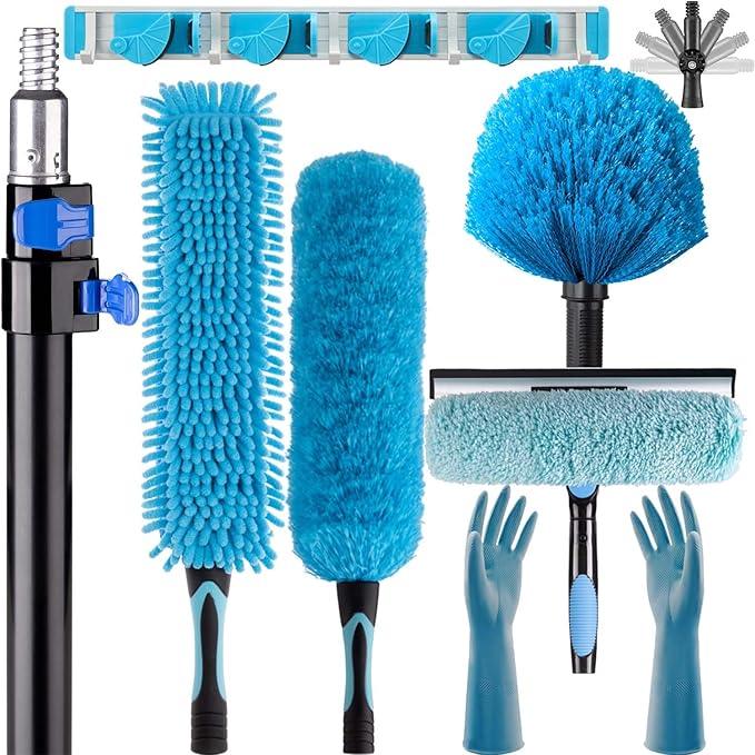 25 Foot High Reach High Ceiling Fan Cleaner Duster with 7-to-18 Foot Sturdy Light Weight Telescopic Extension Pole - NeatNest