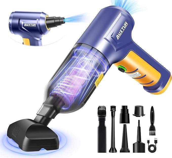 Car Vacuum Portable Cordless 3 in 1 Handheld Car Vacuum 15000PA High Power with Brushless Motor,5200mAh withType-C Charing Small Vacuum Cleaner Portable Cordless,SW101Blue Yellow - NeatNest