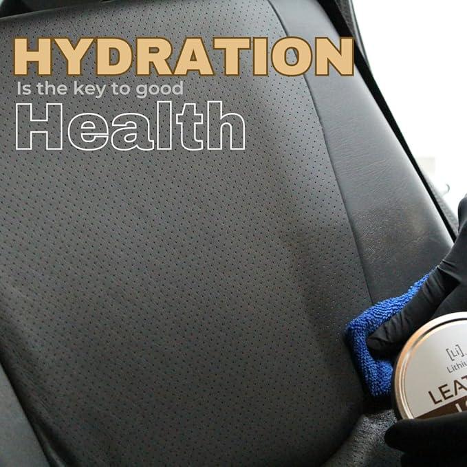 Lithium Leather Love Car Leather Cleaner and Conditioner - Deep Hydrating All Natural Premium Care For Car Interior that Restores, Rehydrates and Protects (4oz) - NeatNest
