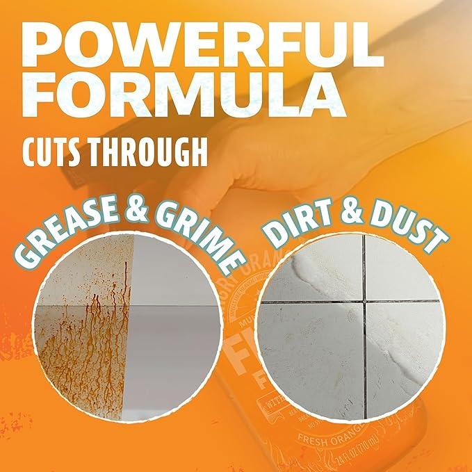 ANGRY ORANGE Citrus Multipurpose Cleaner Spray for Kitchen and Bathroom - 24 oz - Value 2 Pack - NeatNest