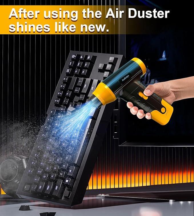 Cordless Electric Compressed Air Duster - 150000 MRP Electric air Blower for Cleaning Keyboard, PC, Cameras, Electric Air Pump for Inflatable Cushions, Air Mattress Beds, Boats, Swimming Ring - NeatNest