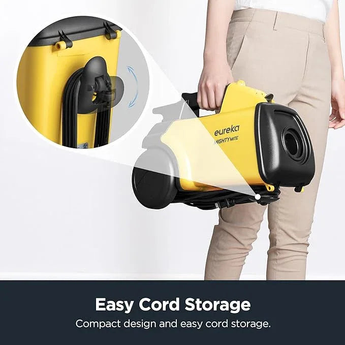 Eureka 3670M Canister Cleaner, Lightweight Powerful Vacuum for Carpets and Hard floors, w/ 5bags,Yellow - NeatNest