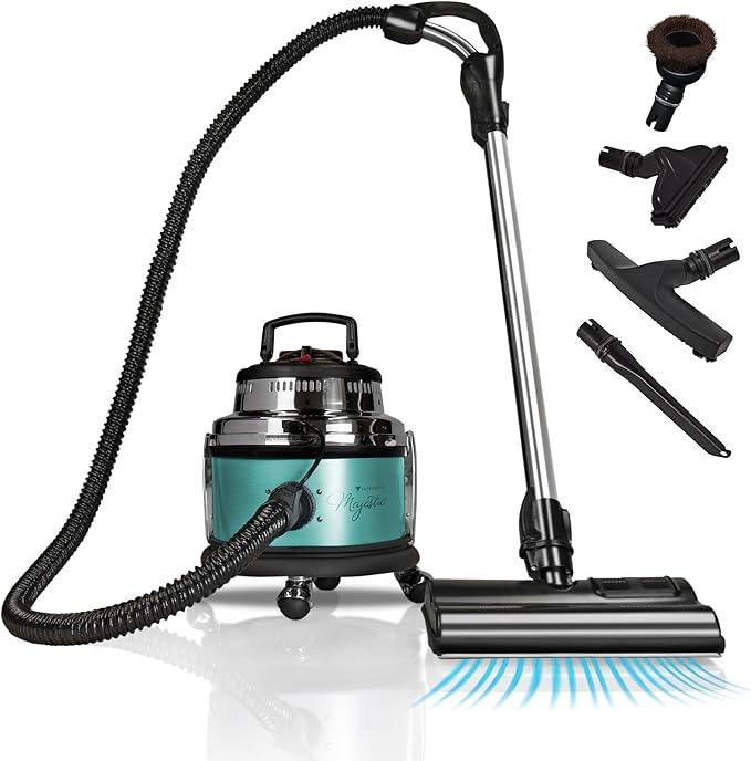Filter Queen Majestic Surface Cleaner, Teal, Canister Vacuum with Bagless Cyclonic Action, The Ultimate All-in-One Cleaning Machine - NeatNest