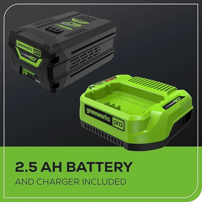 Greenworks 60V (610 CFM / 130 MPH) Cordless Leaf Blower, High Power, Lightweight & Quiet Operation for Wet Leaves, Driveways and Dense Gravel, Includes 2.5Ah Battery & 5A Rapid Charger - NeatNest
