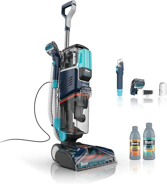 Shark CarpetXpert with Stain Striker, Upright Carpet, Area Rug & Upholstery Cleaner (Renewed) (Navy) - NeatNest