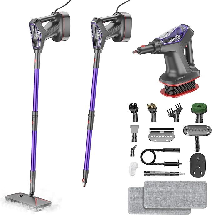Steam Mop for Floor Cleaning, Heavy Duty All-in-One Steam Cleaner for Home with Detachable Handheld Steamer, for Hardwood, Tile, Walls, Grout, Windows, Furniture and Decks - NeatNest