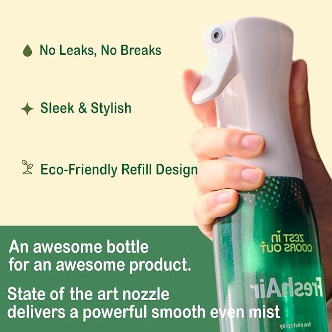 House of Zest FreshAir Home&Pets – Eliminate household odors,from trash,laundry,bathroom/diaper stink,and pet funk.Chemical Free,made with plant-based ingredients, with light citrus scent.2pk 32fl oz - NeatNest