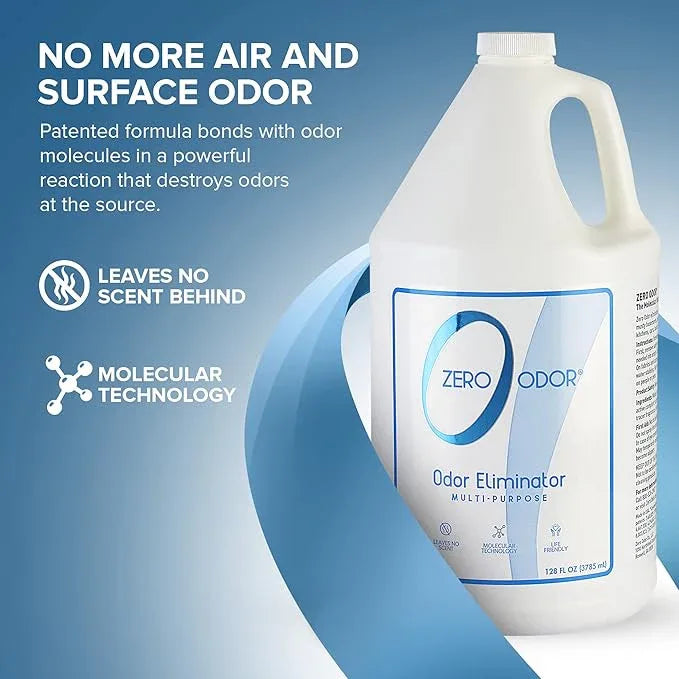 Zero Odor - Multi-Purpose Strong Odor Eliminator for Home, Office, Car, Bathroom, Hotel, Room Deodorizer, and Odor Neutralizer, 128oz Refill - NeatNest