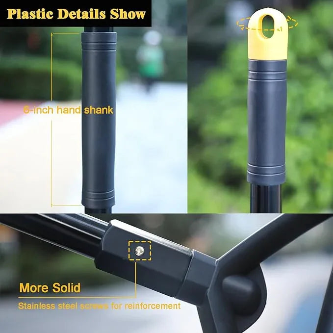 Heavy Duty Commercial Broom,Upgraded Angle Brooms for Sweeping Indoor and Outdoor,Perfect Black Broom of Kitchen,Garage - NeatNest