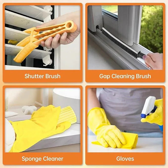 Ceiling Fan Cleaner Duster with 60 inch Extension Pole, Dusters for Cleaning High Ceiling Fan Blades, Dusters Kit with Storage Bag, Cleaning Tools for Families (14pcs) - NeatNest