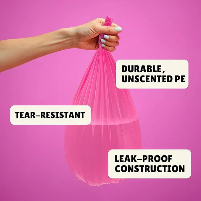 FORID Small Trash Bags 1.2 Gallon Colored - Extra Thick Mini Garbage Bags Unscented,Strong Plastic Wastebasket Liners for Bathroom Bedroom Office and Car,150 Bags Multi Colored - NeatNest