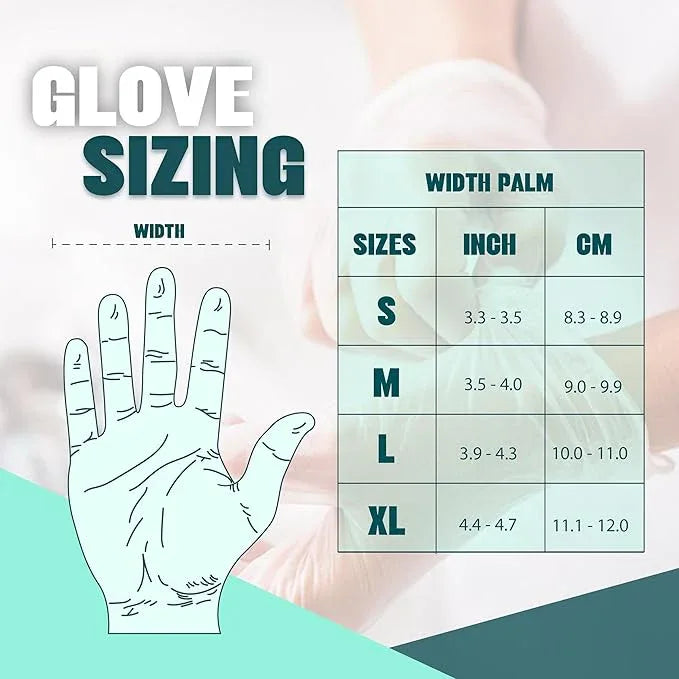 Medical Clear Vinyl Gloves Powder Free & Latex Free, Disposable, Food Safe - NeatNest