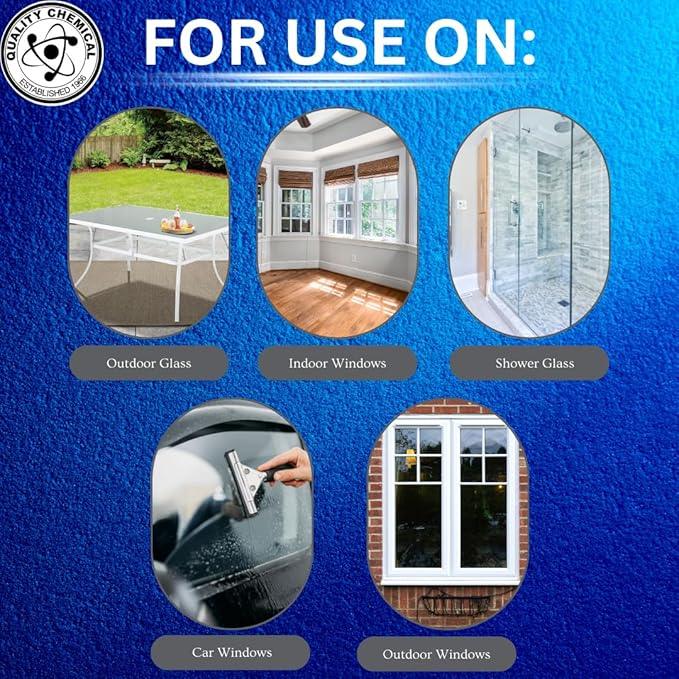 Quality Chemical Glide Streak-Free Outdoor Window Cleaner Washer's Solution - Outdoor Glass Cleaner for Ultimate Window Washing Solution, Perfect for Outdoor Use - Commercial Grade 128oz (Pack of 1) - NeatNest