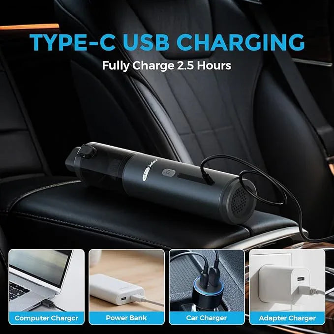 EV1396 Cordless Handheld Vacuum Cleaner - 100W 16000Pa Powerful Suction, 14-24min Runtime, Multi-Nozzles & Floor Brush for Home, Car & Narrow Spaces - NeatNest