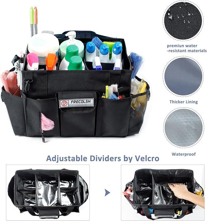 Cleaning Caddy for Cleaning Suppliers Organizer with Pockets for House Cleaning Essentials, Cleaning Organizer, Wearable Cleaing Bag Tote, Storage Caddy for Housekeeping - NeatNest