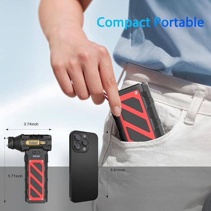 Electric Air Duster-Compressed Air Duster,60mph Wind Stepless Speed Canned Air for PC/Compute/Electronics/Home&Car Cleaning, 150000RPM Air Blower to Spray Air Can Dust Off Keyboard Cleaner (Black) - NeatNest