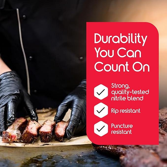 Inspire Black Nitrile Gloves | THE ORIGINAL Quality Black Gloves Disposable Latex Free | 4.5 Cooking - NeatNest
