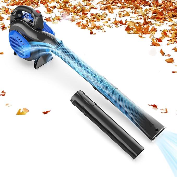 WILD BADGER POWER Leaf Blower,26cc Gas Powered Cordless 2-Cycle Engine for Lawn Care, 475CFM 165MPH Strong Air Flow for Leaf, Sand, Gravel and Snow, Light Weight 10.1 lbs - NeatNest