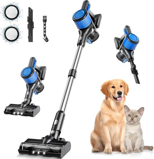 Cordless Vacuum Cleaner for Home, 8-in-1 Lightweight Stick Vacuum with 45Mins Runtime, Powerful Suction, Anti-Tangle, Rechargeable Cordless Vacuum for Hardwood Floor Carpet Pet Hair, N502 - NeatNest