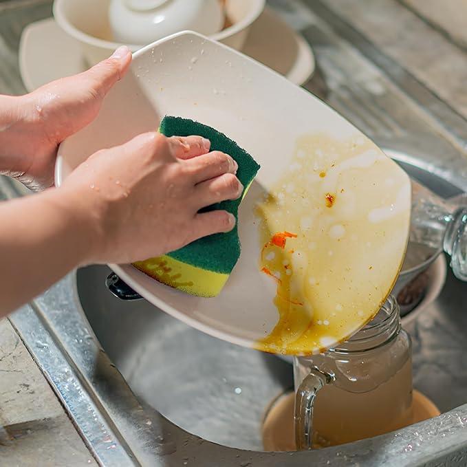 300 Pack Kitchen Cleaning Sponges, Eco Non-Scratch for Dish,Scrub Sponges. - NeatNest