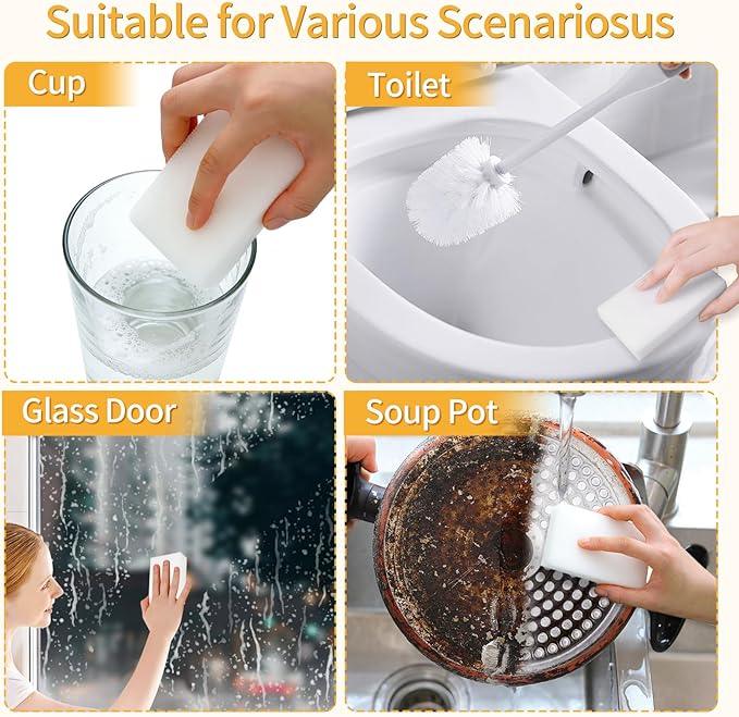 Trendbox 50 Pack Melamine Sponges Magic Cleaning Sponges in Bulk Melamine Foam for Dishes Eraser Sponges for Cleaning - NeatNest