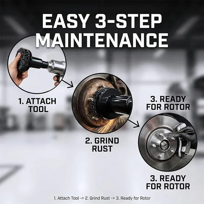 kakufunny Wheel Hub & Stud Cleaning Tool Kit，Rust Removal Disc for Cars & Light Trucks，Fits 1/2" Impact Wrench & Drill，Rapidly Cleans Rotors, Hubs & Wheel Studs for Brake Jobs - NeatNest