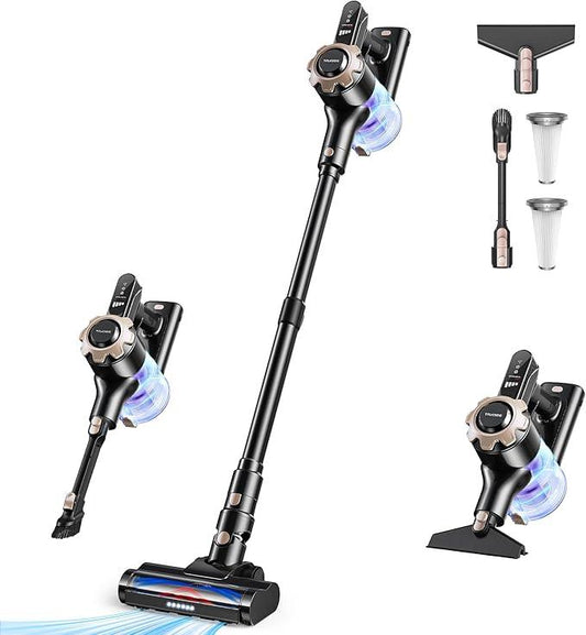 Trucozie Cordless Vacuum Cleaner, 8-in-1 Lightweight Stick Vacuum with 45mins Runtime, Powerful Suction, Vacuum Cleaners for Home, Hardwood Floors, Carpet, Pet Hair, Black - NeatNest