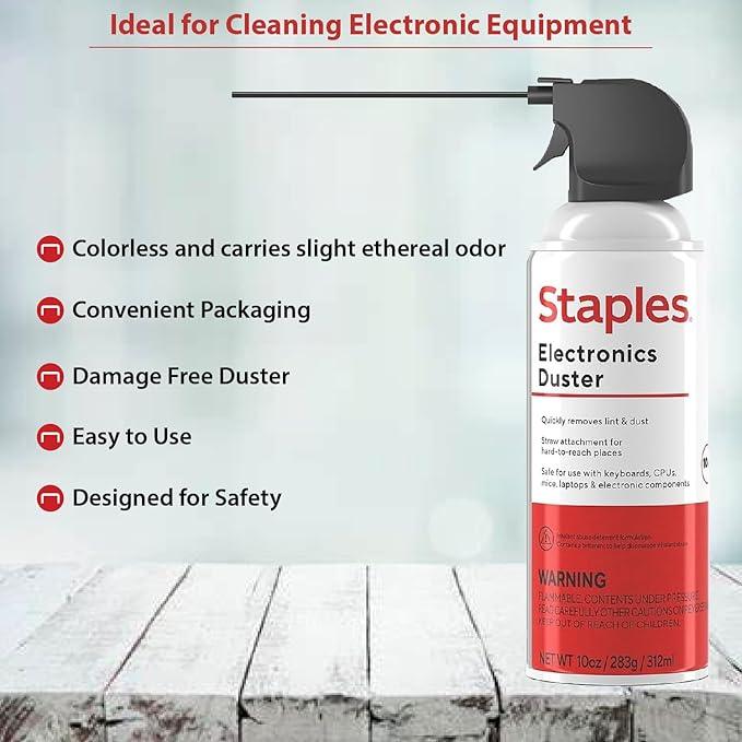 Staples Electronics Air Dusters, Canned Compressed Air Duster Cans - NeatNest