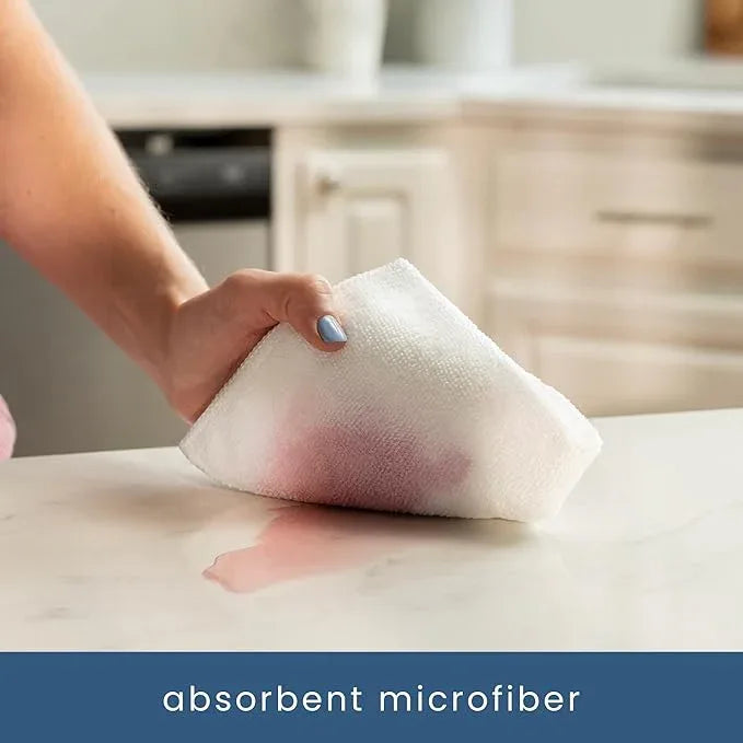 S&T INC. 50 Pack Microfiber Cleaning Cloth, Bulk Towels for Home, Reusable Microfiber Towels for Cars, Cleaning Rags, White, 11.5 Inches x 11.5 Inches, 50 Count - NeatNest