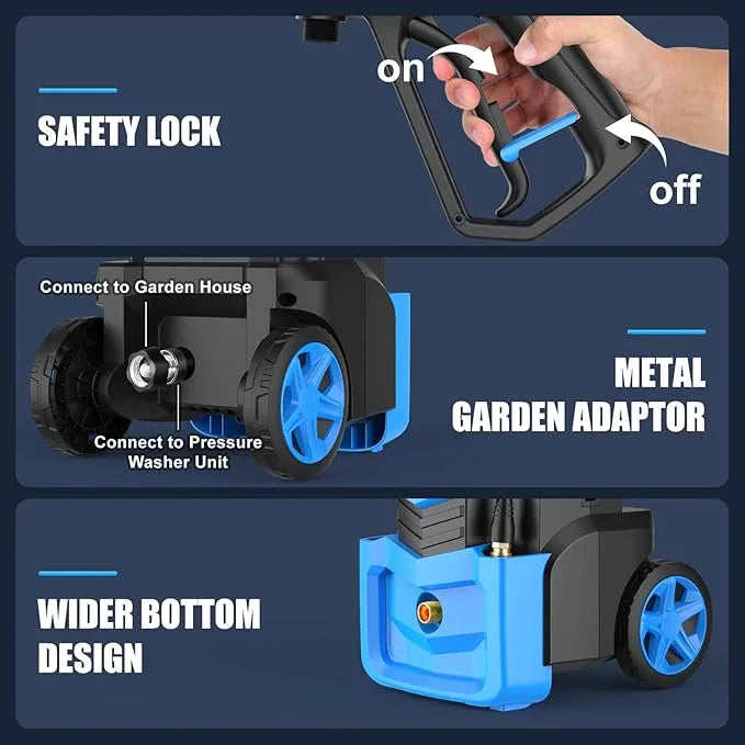 Power Cleaner 5000 PSI with 4 Nozzles and 33ft Hose, Foam Cannon - NeatNest