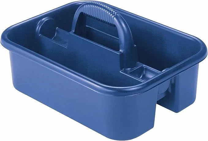 Akro-Mils 09185 Plastic Tote Tool & Supply Cleaning Caddy with Handle, (18-3/8-Inch x 13-7/8-Inch x 9-Inch), Blue (09185BLUE) - NeatNest