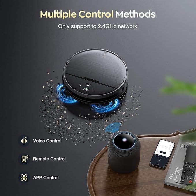 Robot Vacuum and Mop Combo, 2 in 1 Robotic Vacuums Cleaner with WiFi/App, Robot Vacuum with Water Tank, Strong Suction, Schedule, Self-Charging, Quiet, for Hard Floor, Pet Hair, Low Pile Carpet - NeatNest