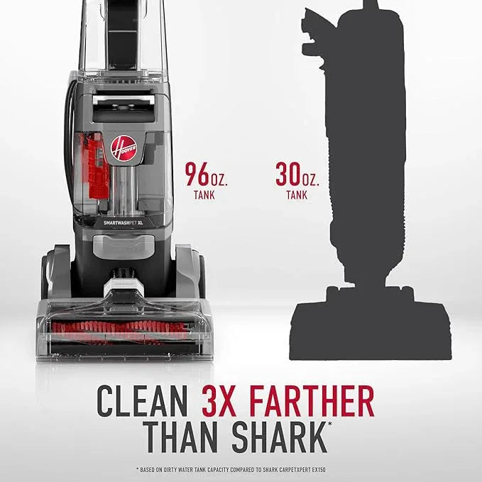 Hoover SmartWash Pet XL Upright Carpet Cleaner Machine for Carpet and Upholstery, Automatic Deep Cleaning Carpet Shampooer, Converts to Spot Cleaner, Pair with Hoover Carpet Cleaner Solution - NeatNest